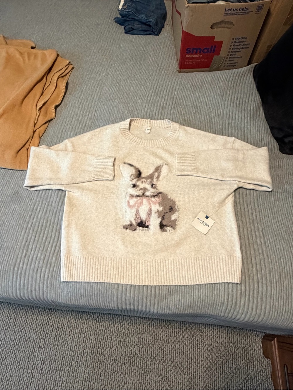 NWT JCPenney Arizona Bunny Sweater Size Large